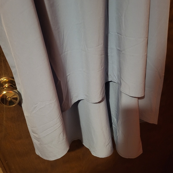 Halara Breezeful Blue Backless Racerback Pockets HighLow Flowy Midi Dress Sz 2XL - Picture 5 of 8